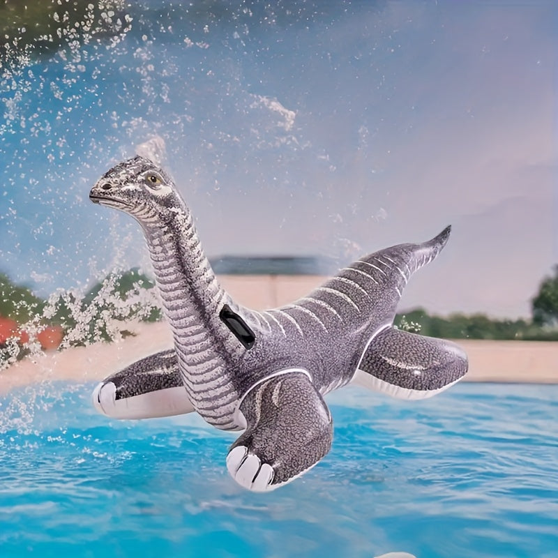 Durable PVC Realistic Dinosaur Inflatable Water Toy Grey