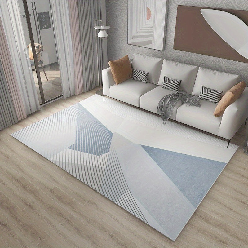 Modern Geometric 6'X8 5' Area Rug Distressed Design Low Pile Decorative Rug