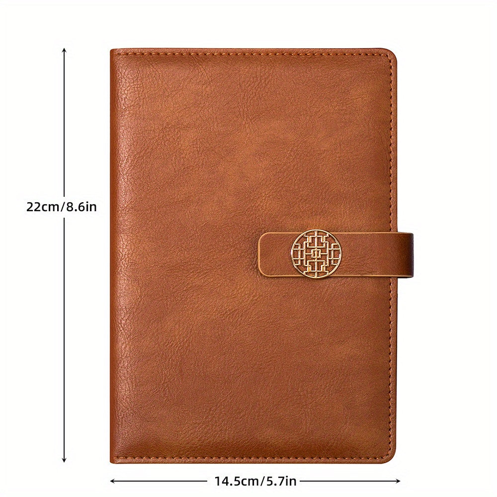 A5 Business Notebook PU Leather Magnetic Buckle Book