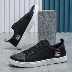 Men's Canvas Sneakers Anti-Skid Lace Up Walking Shoes