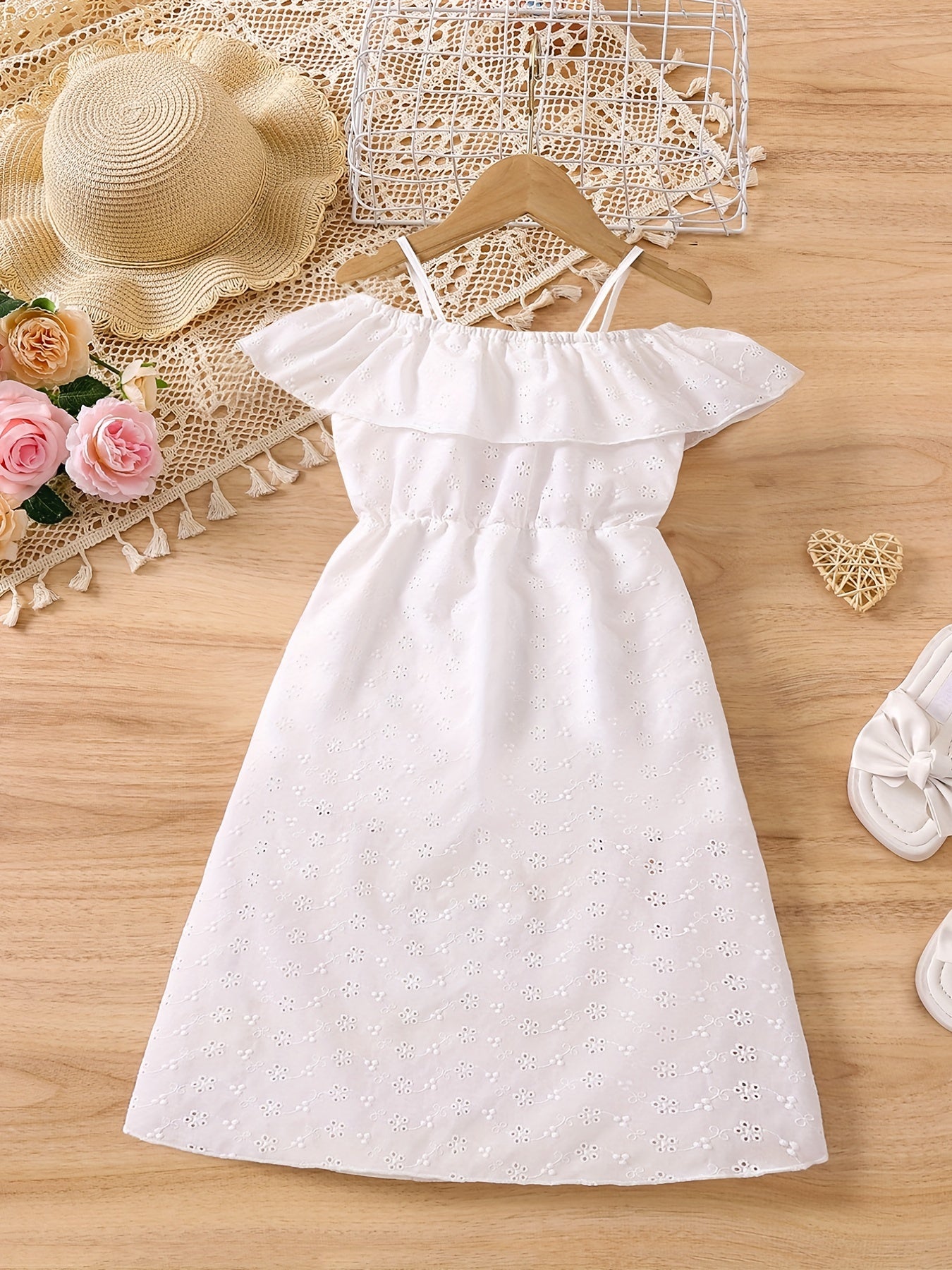 Girls Lace Off Shoulder Jumpsuit for Summer Holiday Party