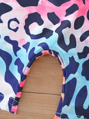Colorful Leopard Cami Rompers For Toddler Girls