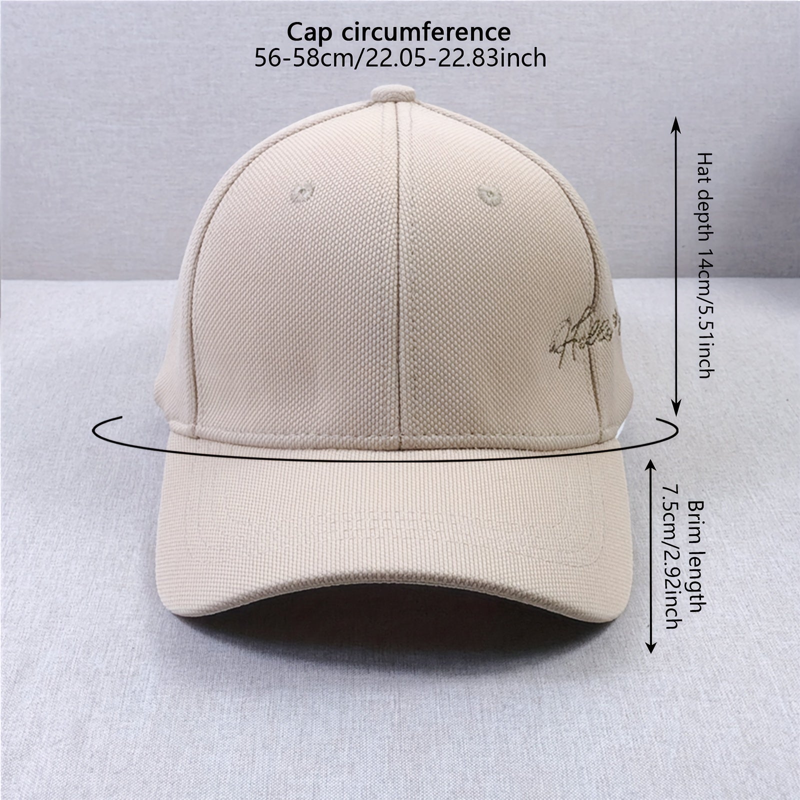 Letter Embroidery Unisex Baseball Cap Solid Hip Hop Dad Hats Casual Sun Hats