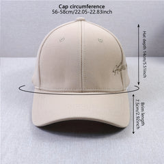 Letter Embroidery Unisex Baseball Cap Solid Hip Hop Dad Hats Casual Sun Hats
