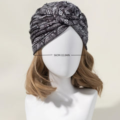 Printed Swirl Flower Headscarf Hat Bohemian Ethnic Style Snail Hat