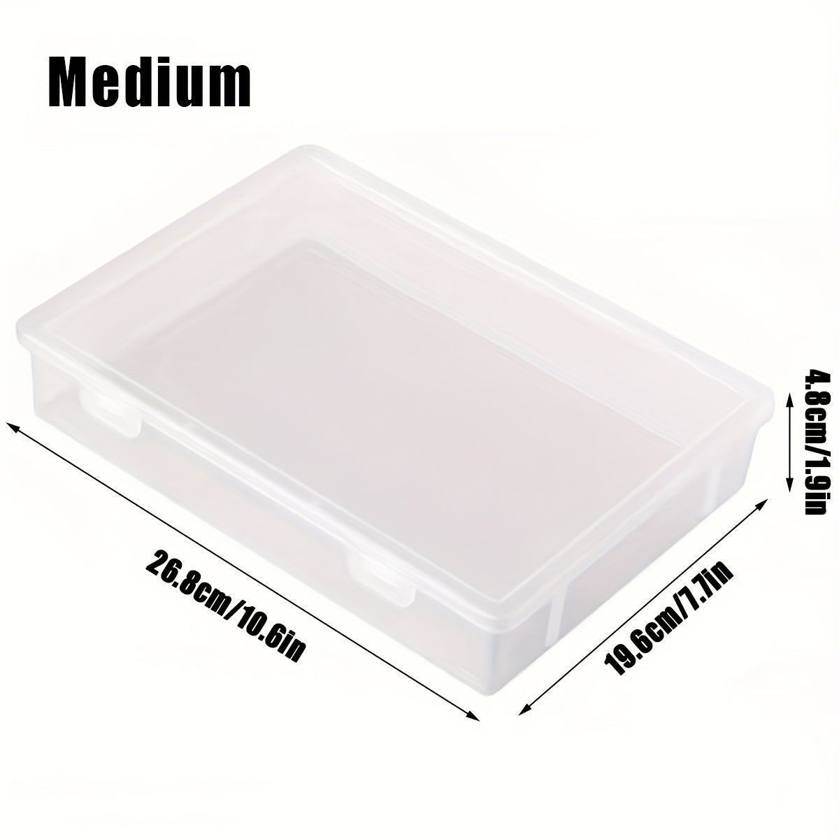Transparent Plastic Storage Box with Lockable Lid Stackable Organizer
