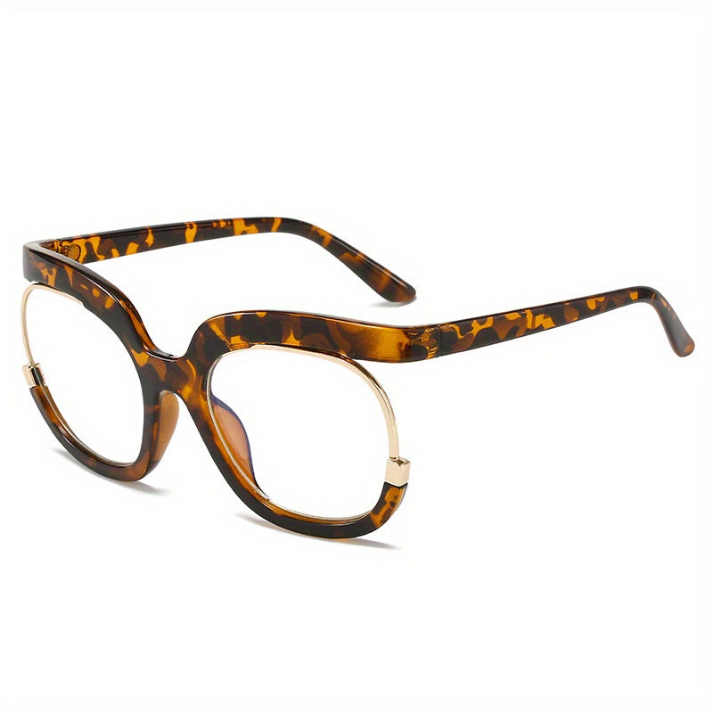 Y2K Clear Lens Round Frame Glasses Anti Light Reading Men Women