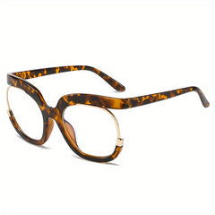 Y2K Clear Lens Round Frame Glasses Anti Light Reading Men Women