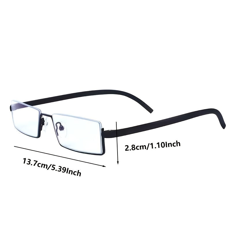 Half Frame Reading Glasses with Pen Holder Box
