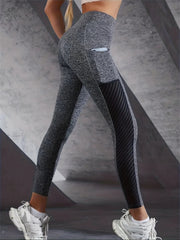 Hip Lifting Yoga Leggings With Pocket Workout Tight Pants