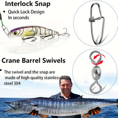 24pcs Steel Fishing Leaders Wire 56 7KG Heavy Duty Saltwater Fish Leader
