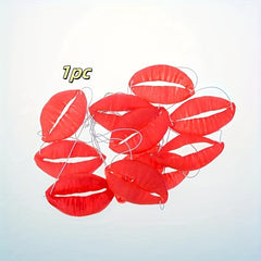 Giant Red Sausage Lips Costume Accessory Funny Mouth Prop for Parties & Events