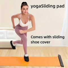 Mute Yoga Sliding Mat With Shoes Sleeves & Storage Bag