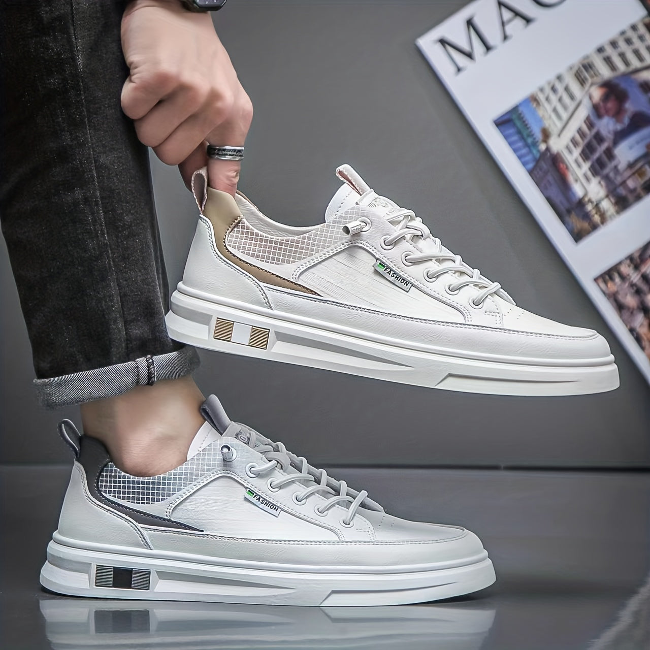 Men's Lace up Skate Shoes with Good Grip