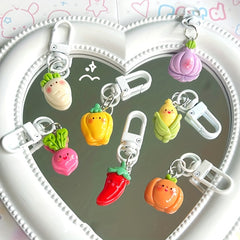 Cartoon Vegetable Key Chain Radish Doll Pendant Ornament