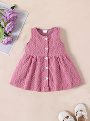 Toddler Baby Girls Cable Knit Sleeveless Dress
