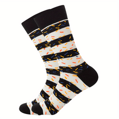 Striped Mid-tube Socks for Outdoor Camping Travel Training