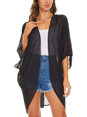 Sheer Chiffon Blouse Cardigan Beach Cover Up Casual Top