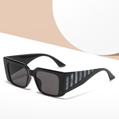 Square Sunglasses Thick Edge Temple Pattern