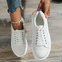 Women's Platform Skate Shoes Casual Lace Up Outdoor Sneakers