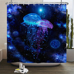 Jellyfish Shower Curtain Set with Bath Mats - Bathroom Decor
