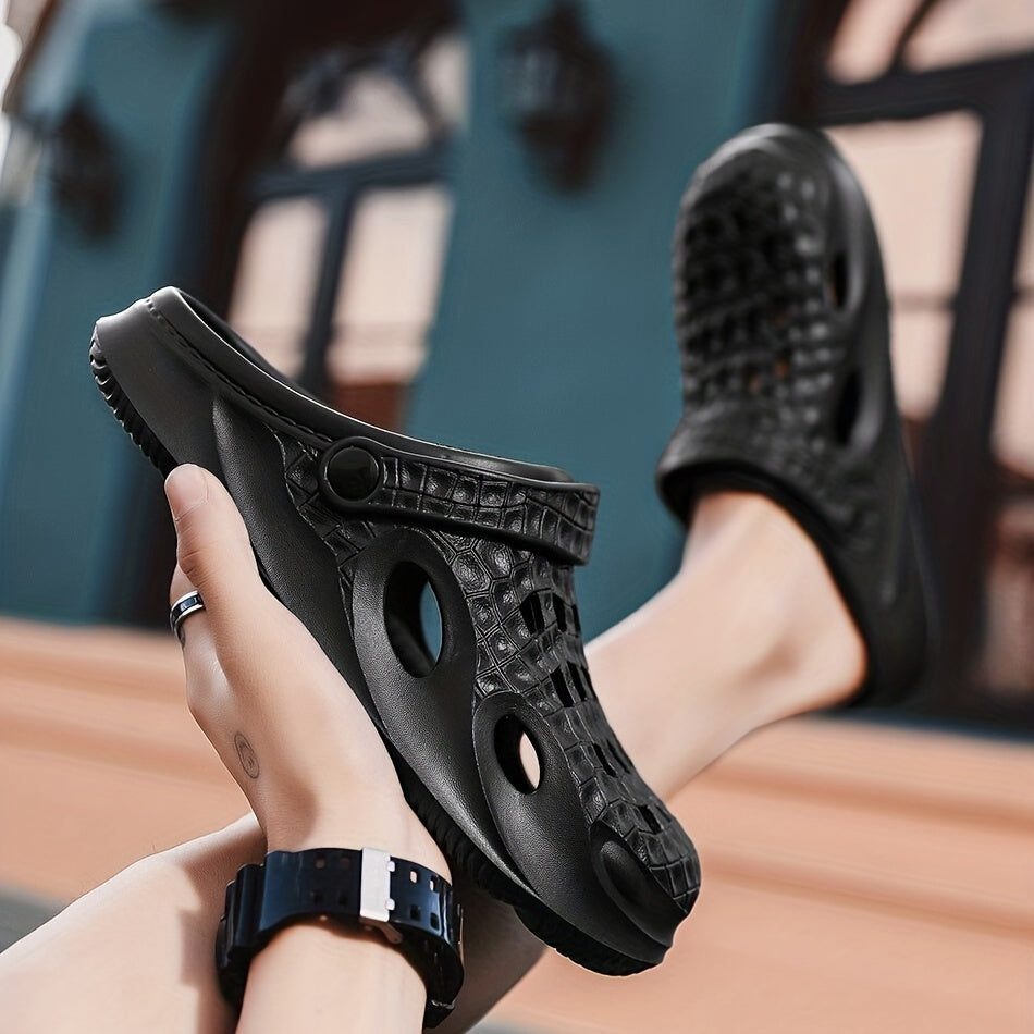Men's Lightweight Hollow-Out Sandals for Garden and Outdoor Comfort