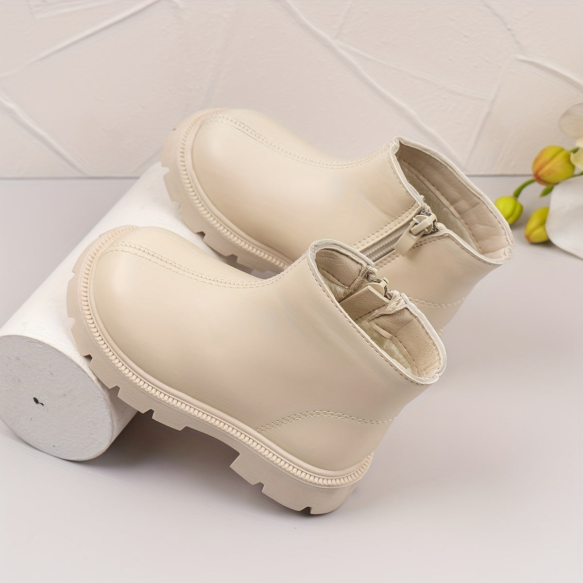Girls Casual Ankle Boots Non Slip Zipper Comfortable Indoor Outdoor Travel