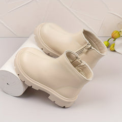 Girls Casual Ankle Boots Non Slip Zipper Comfortable Indoor Outdoor Travel