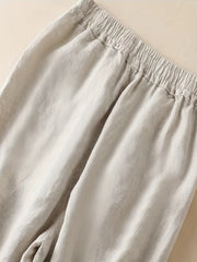 Wide Leg Elastic Waist Casual Summer Pants