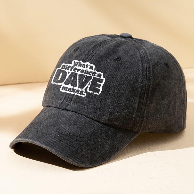DAVE Letter Print Baseball Cap Sun Hat Trucker Hat
