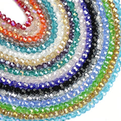 100pcs 4mm Crystal Glass Beads Rainbow AB Round Faceted Loose Beads DIY Jewelry