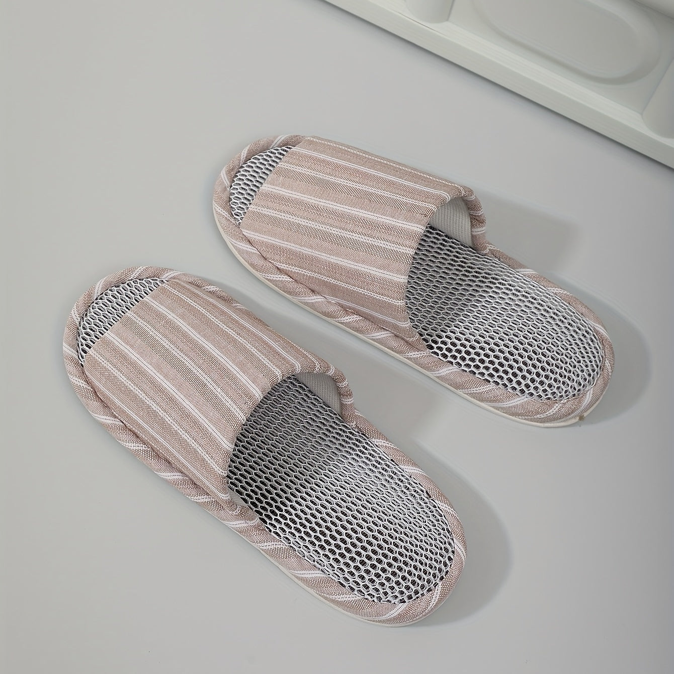 Men's Cozy Open Toe Slippers Anti-Skid Indoor Shoes