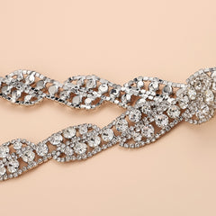 Rhinestone Bridal Belt Wedding Dress Waist Chain Sash Belt Handcrafted Wedding
