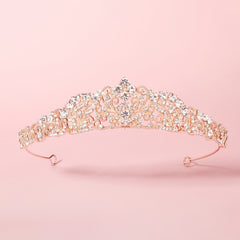 Rose Golden Rhinestone Bridal Tiara Crown Princess Tiaras And Crowns