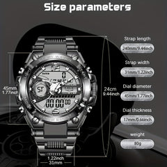 LIGE Boy's Digital Military Watch 50m Waterproof LED Quartz Student Sport Watch