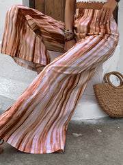 Striped Wide Leg Pants Casual Loose Pants for Spring & Summer Women