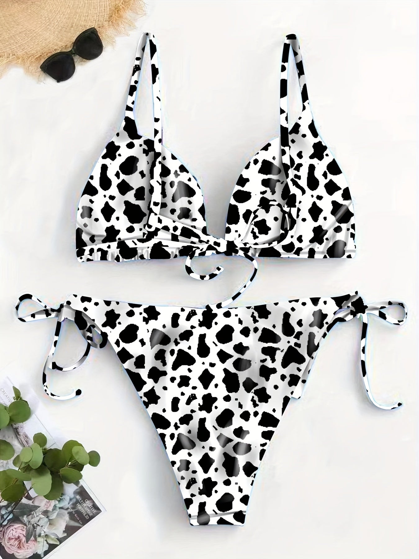 Women's Tie Dye Halter Neck Bikini Set Sexy Swimsuit