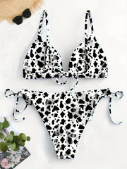 Women's Tie Dye Halter Neck Bikini Set Sexy Swimsuit