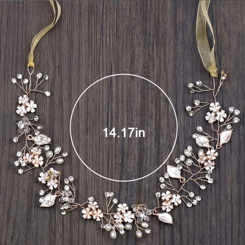 Pearl Rhinestone Headband Wedding Bridal Hair Accessories