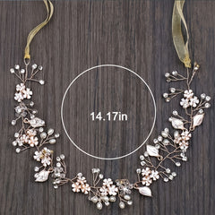 Pearl Rhinestone Headband Wedding Bridal Hair Accessories