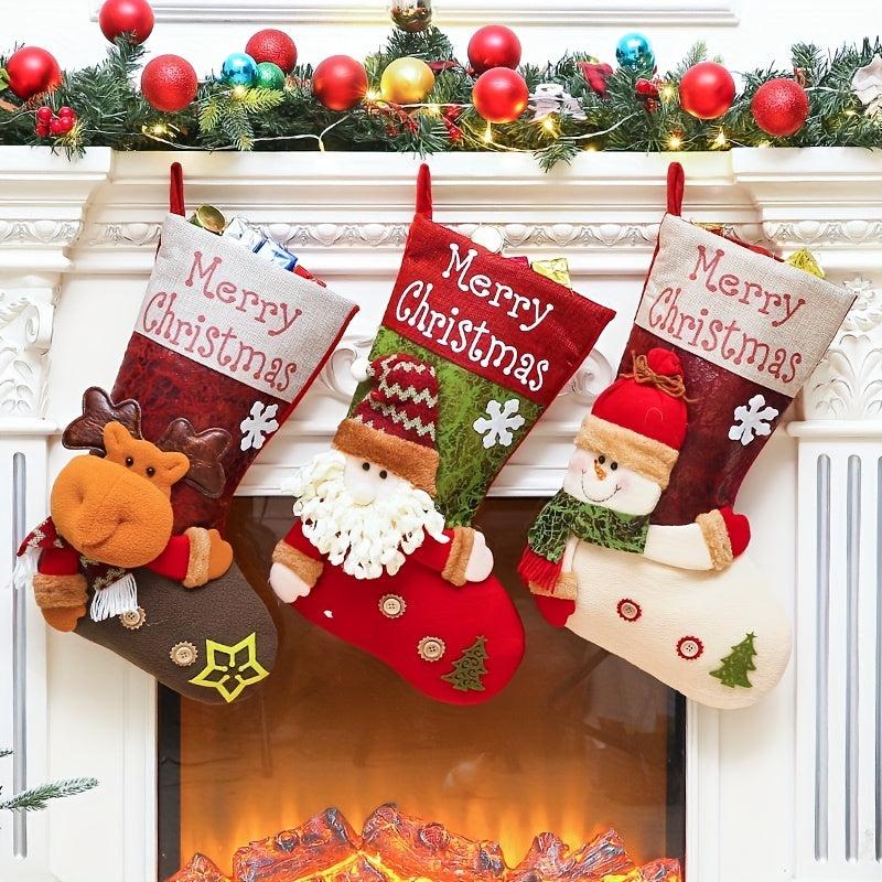 Christmas Socks Old Man Gift Socks Decorative Socks Pendant Christmas Elk