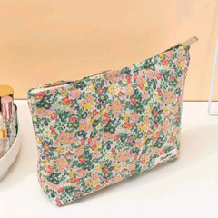 Floral Print Makeup Bag Cosmetic Bag Large Capacity Zipper Toiletry Bag