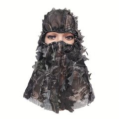 Camouflage Leafy Hat Ghillie Face Covering 3D Full Cover Camo Headwear