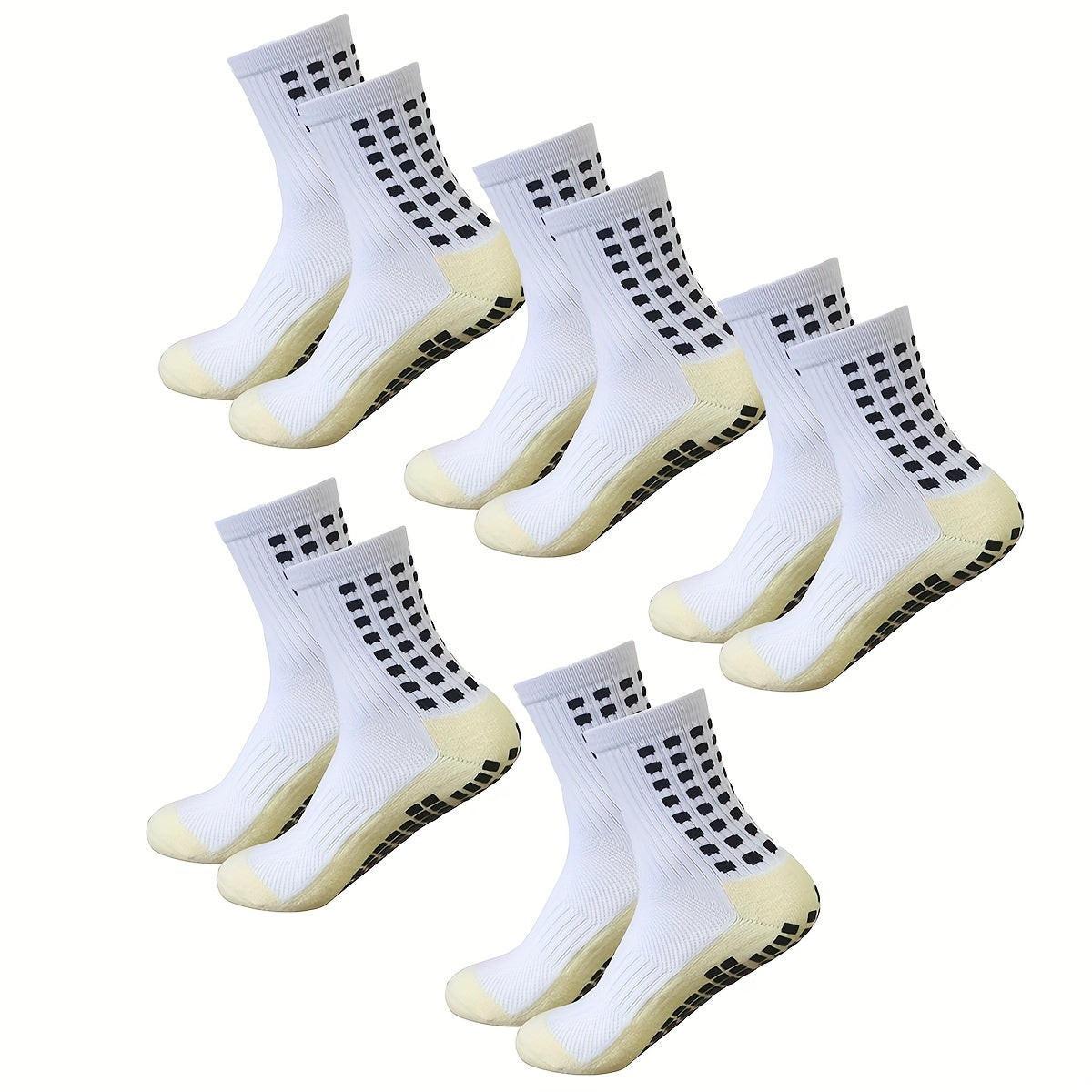 Men's Soccer Socks - Sweat Absorbing Athletic Sports Thickened Grip Pads