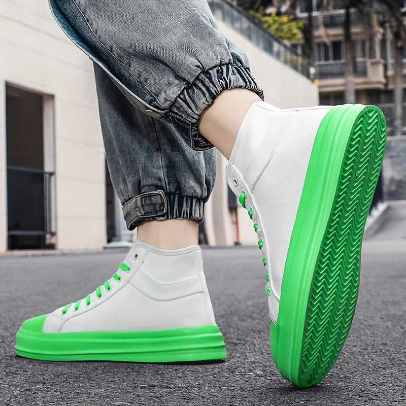 Men's High Top Canvas Shoes Comfy Non Slip Flats