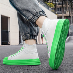 Ankle Top Lace Up Canvas Shoes Comfy Non Slip Men's Sneakers