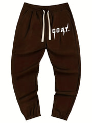 GOAT Print Drawstring Sweatpants Loose Fit Pants Men's Casual Joggers