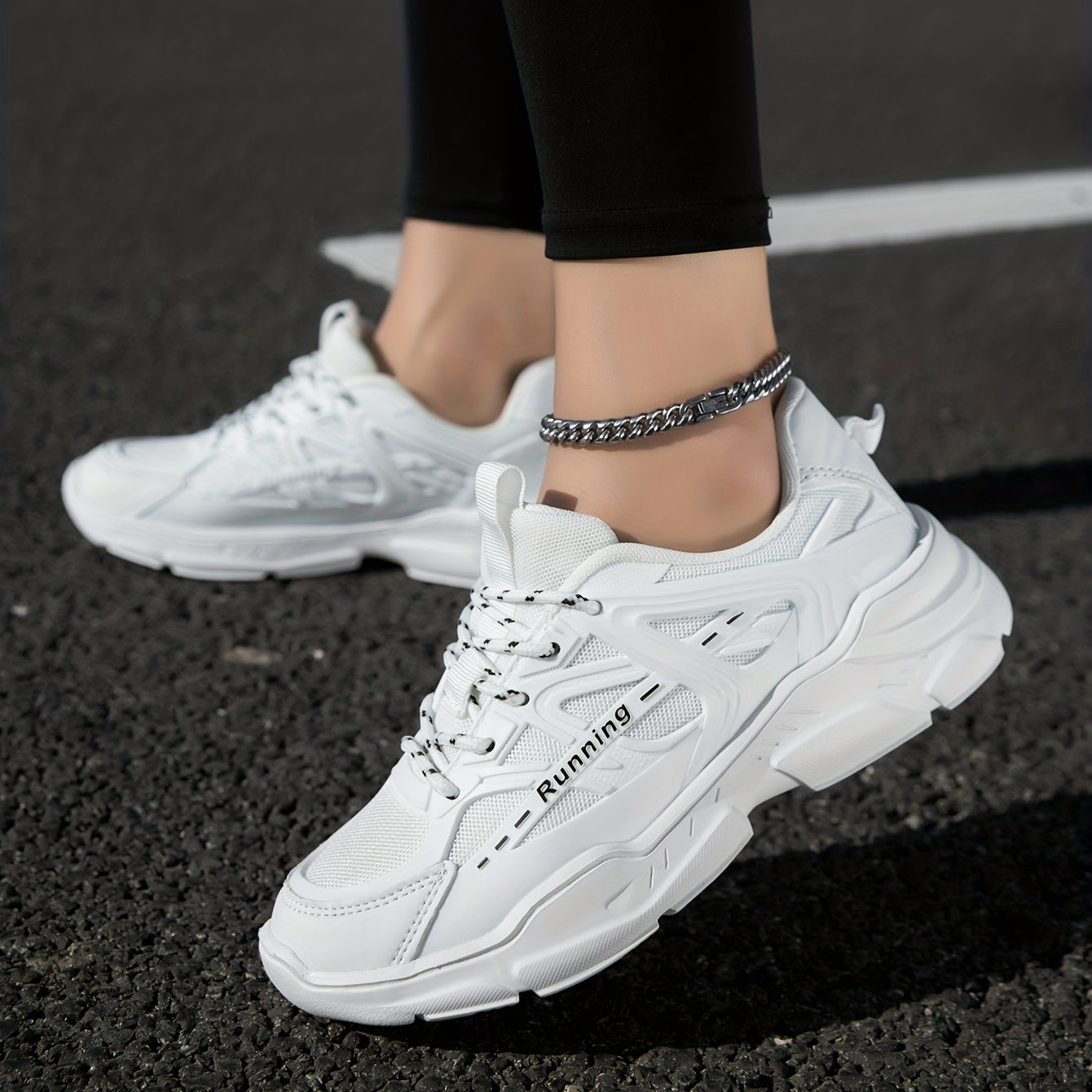 Women's Mesh Sneakers Lightweight Low Top Lace Up Shoes