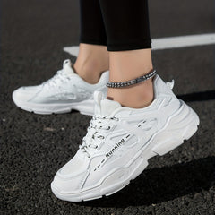 Women's Mesh Sneakers Lightweight Low Top Lace Up Shoes