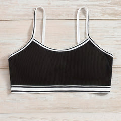Ribbed Wireless Bralette Colorblock Everyday Bra